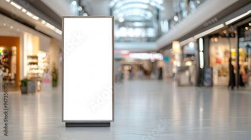 puplic space advertisement board as empty blank white signboard with copy space area photo