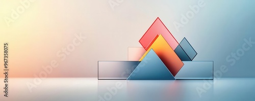 Abstract geometric shapes with one shape breaking the symmetry, symbolizing anomaly detection in image recognition