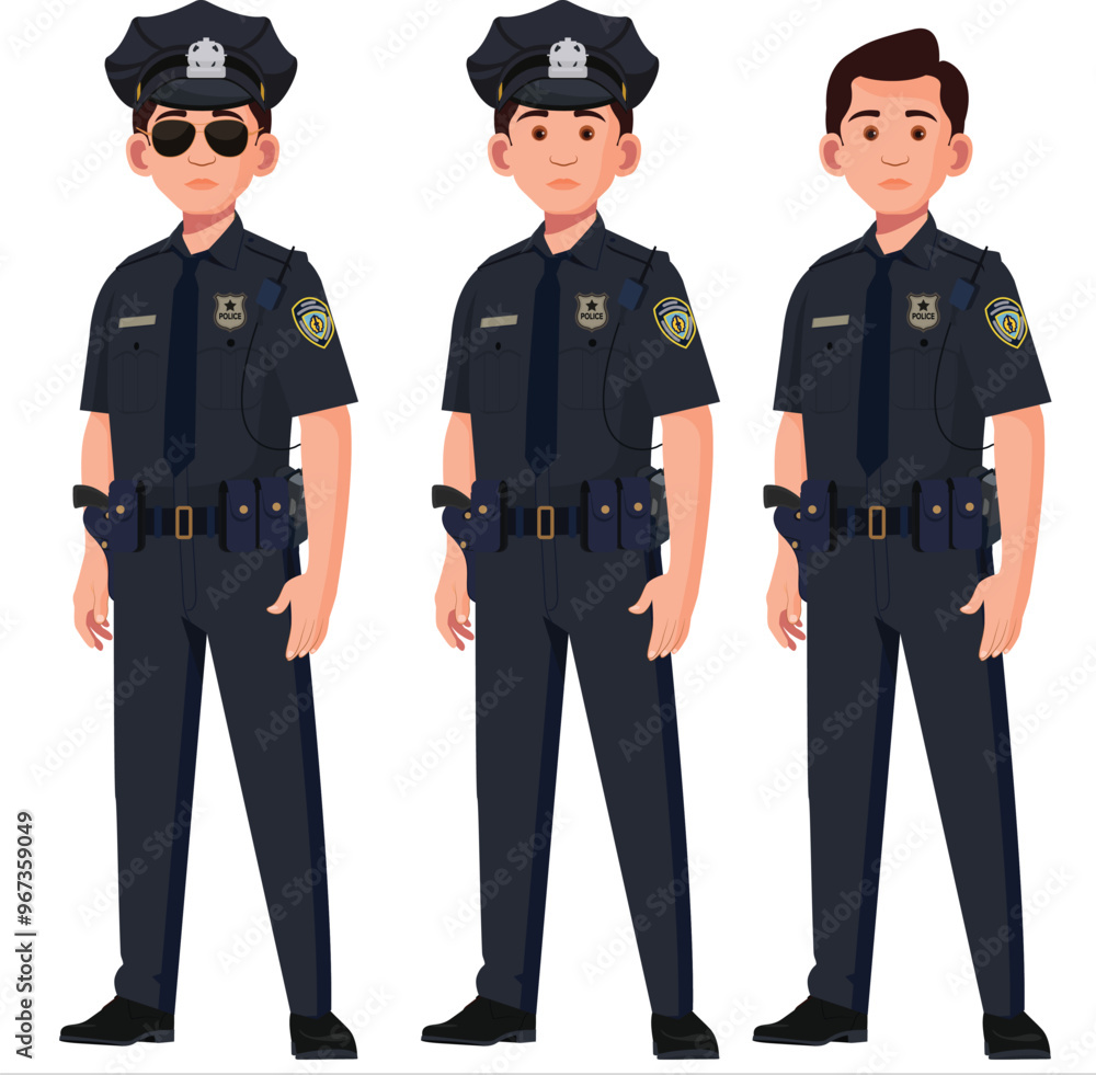 Police officer, Police in uniform, investigation of crimes and protection of the lives of citizens Police officer, Police in uniform, investigation of crimes and protection of the lives of citizens