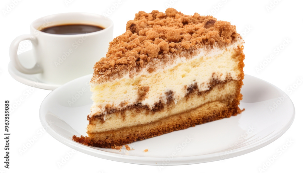 PNG Delicious coffee cake slice PNG Delicious coffee cake slice