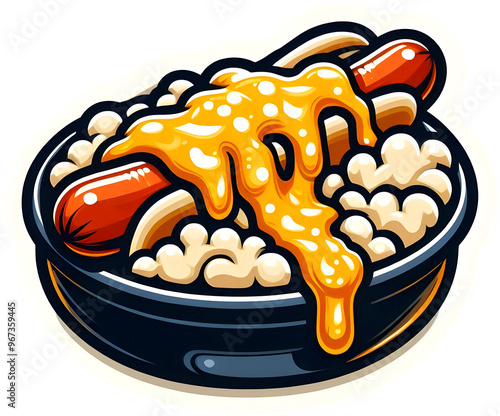 cute illustration of hot dog