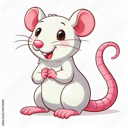 Cute Rat Vector Cartoon illustration