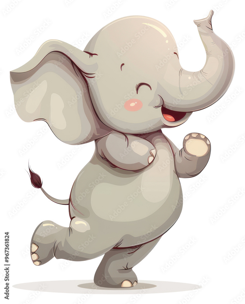 PNG Cute playful cartoon baby elephant PNG Cute playful cartoon baby elephant