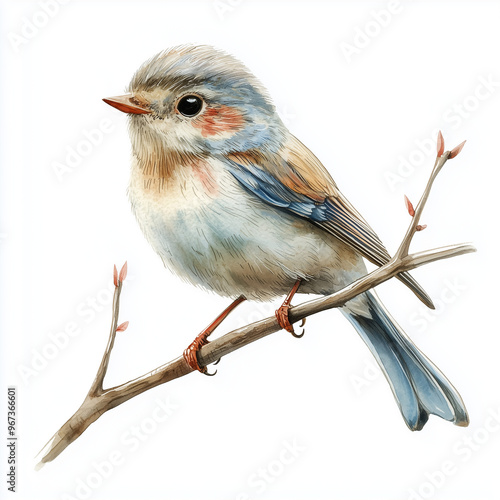 A little bird perched on a ...