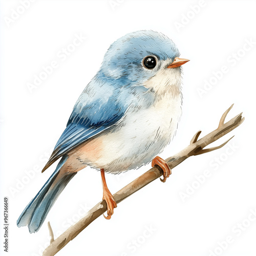 A little bird perched on a ...
