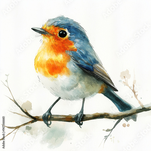 A little bird perched on a ...