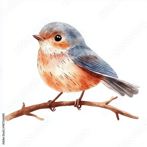 A little bird perched on a ...