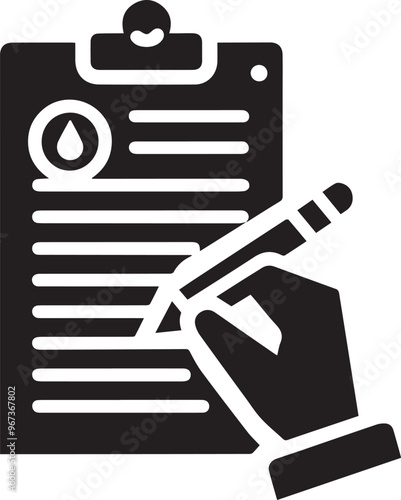 essay glyph icon vector illustration