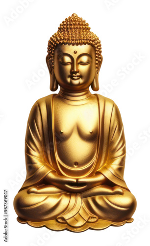 PNG A little brass budha gold representation spirituality.