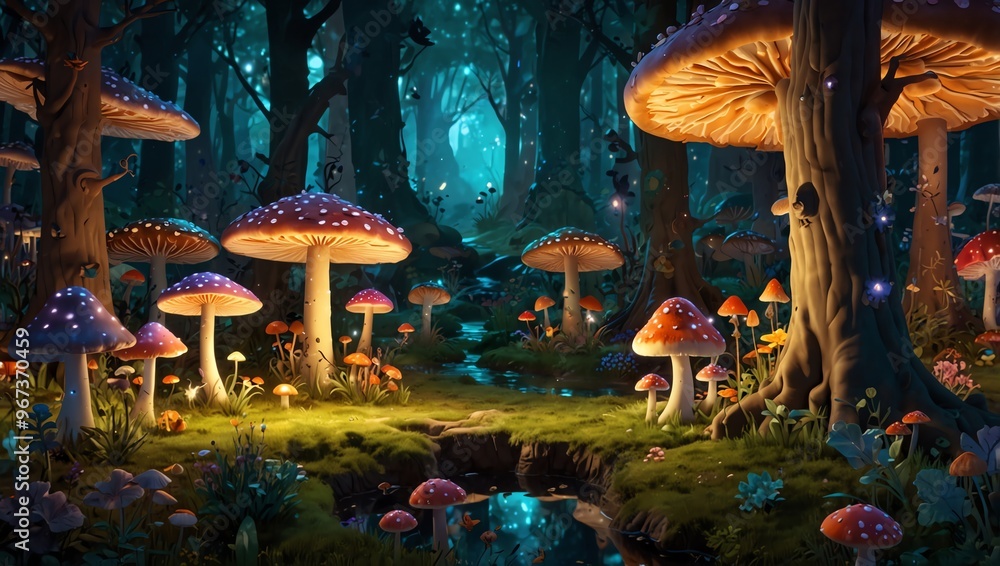 Fototapeta premium mushrooms in the forest