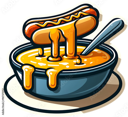 cute illustration of hot dog