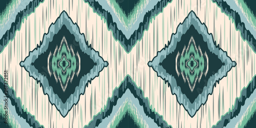 Ethnic ikat seamless pattern.beautiful pattern. folk embroidery,bohemian style,aztec geometric art ornament print.ethnic abstract art.Seamless fabric.design for fabric, carpet, wallpaper, clothing.