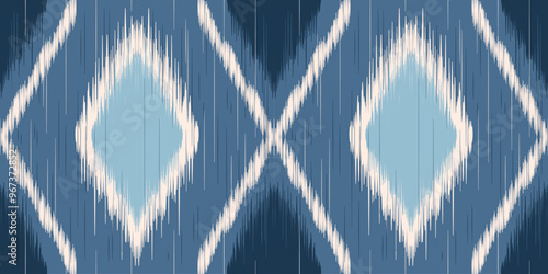 Ethnic ikat seamless pattern.beautiful pattern. folk embroidery,bohemian style,aztec geometric art ornament print.ethnic abstract art.Seamless fabric.design for fabric, carpet, wallpaper, clothing.
