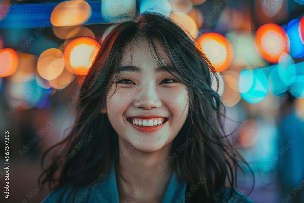 Stylish and carefree her smile is window to her positivity and glow. Charming emotions shine her young face happiness every feature. Natural beauty and vibrant energy merged trendy city style. Stylish and carefree her smile is window to her positivity and glow. Charming emotions shine her young face happiness every feature. Natural beauty and vibrant energy merged trendy city style.