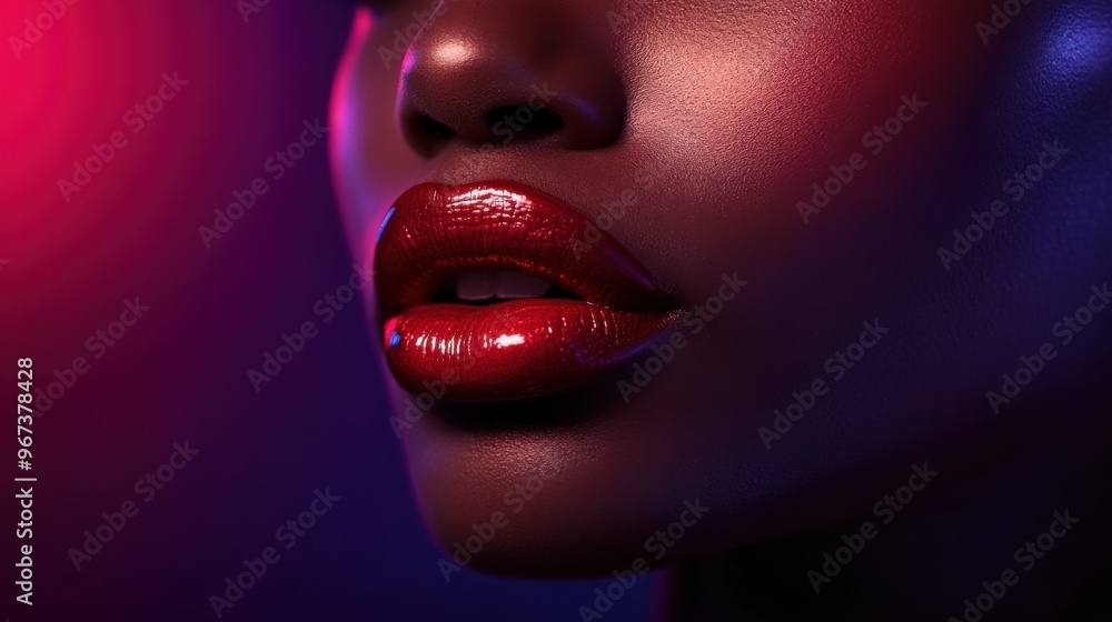 Obraz premium lipstick on the lips