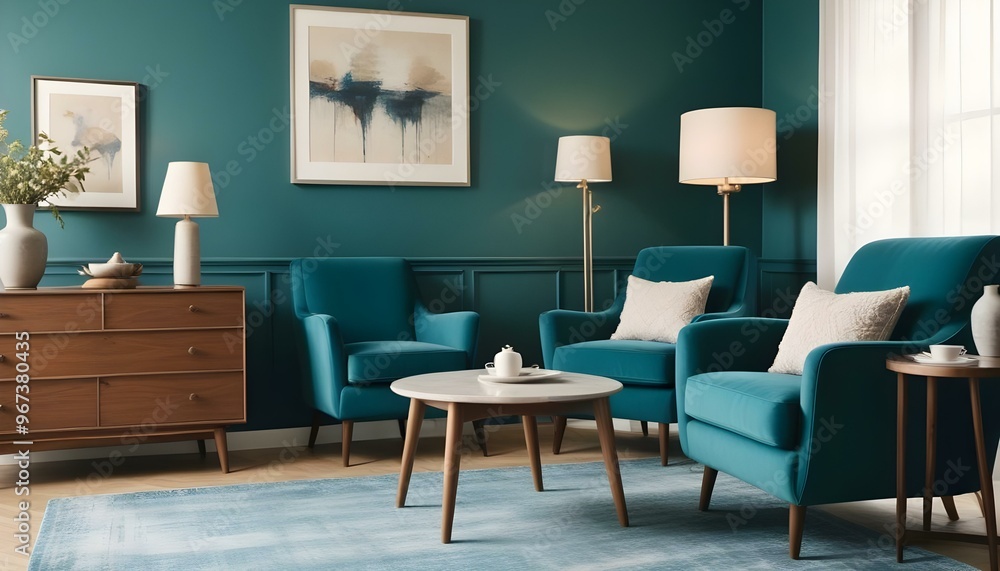 Interior living room with white sofa . 3D rendering. Interior living room with white sofa . 3D rendering.