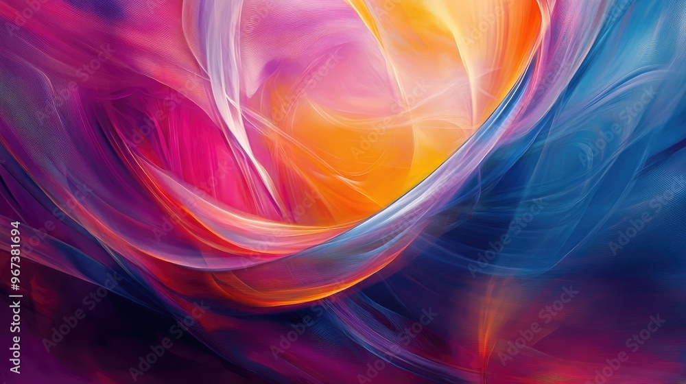 Dynamic representation of an abstract concept showcasing energy and movement through vivid colors and shapes Dynamic representation of an abstract concept showcasing energy and movement through vivid colors and shapes