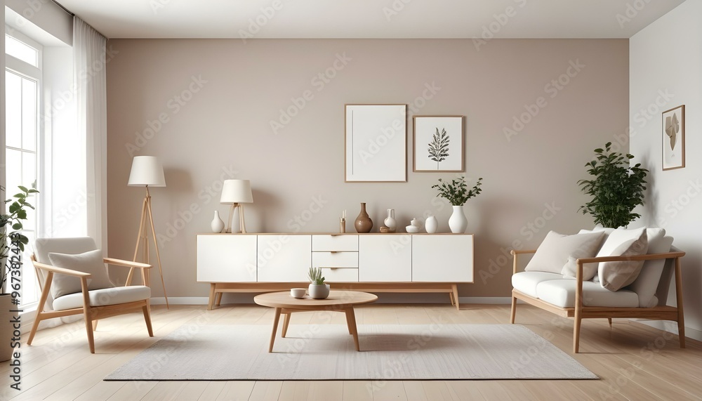 Interior living room with white sofa . 3D rendering. Interior living room with white sofa . 3D rendering.