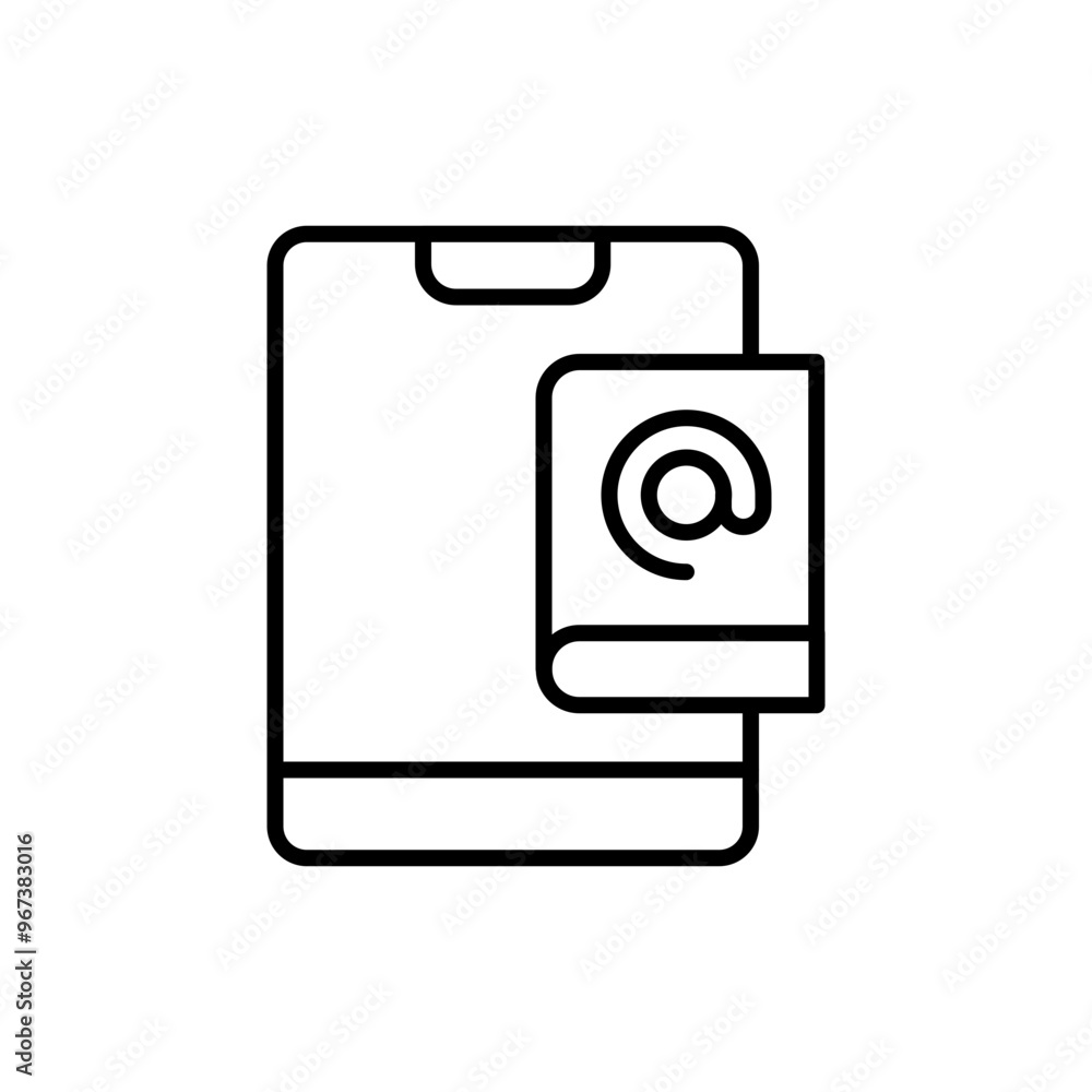 Contact book outline icons, minimalist vector illustration ,simple transparent graphic element .Isolated on white background Contact book outline icons, minimalist vector illustration ,simple transparent graphic element .Isolated on white background