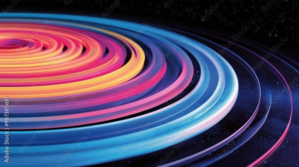 Obraz premium Abstract swirling patterns in vibrant colors, evoking a sense of motion and depth.