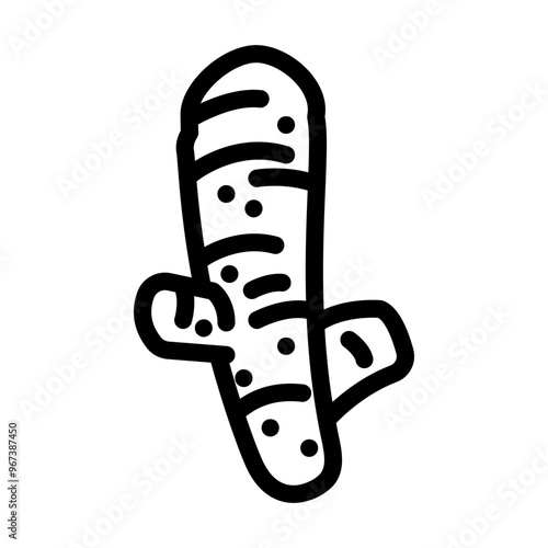turmeric root ayurvedic herb line icon vector. turmeric root ayurvedic herb sign. isolated contour symbol black illustration