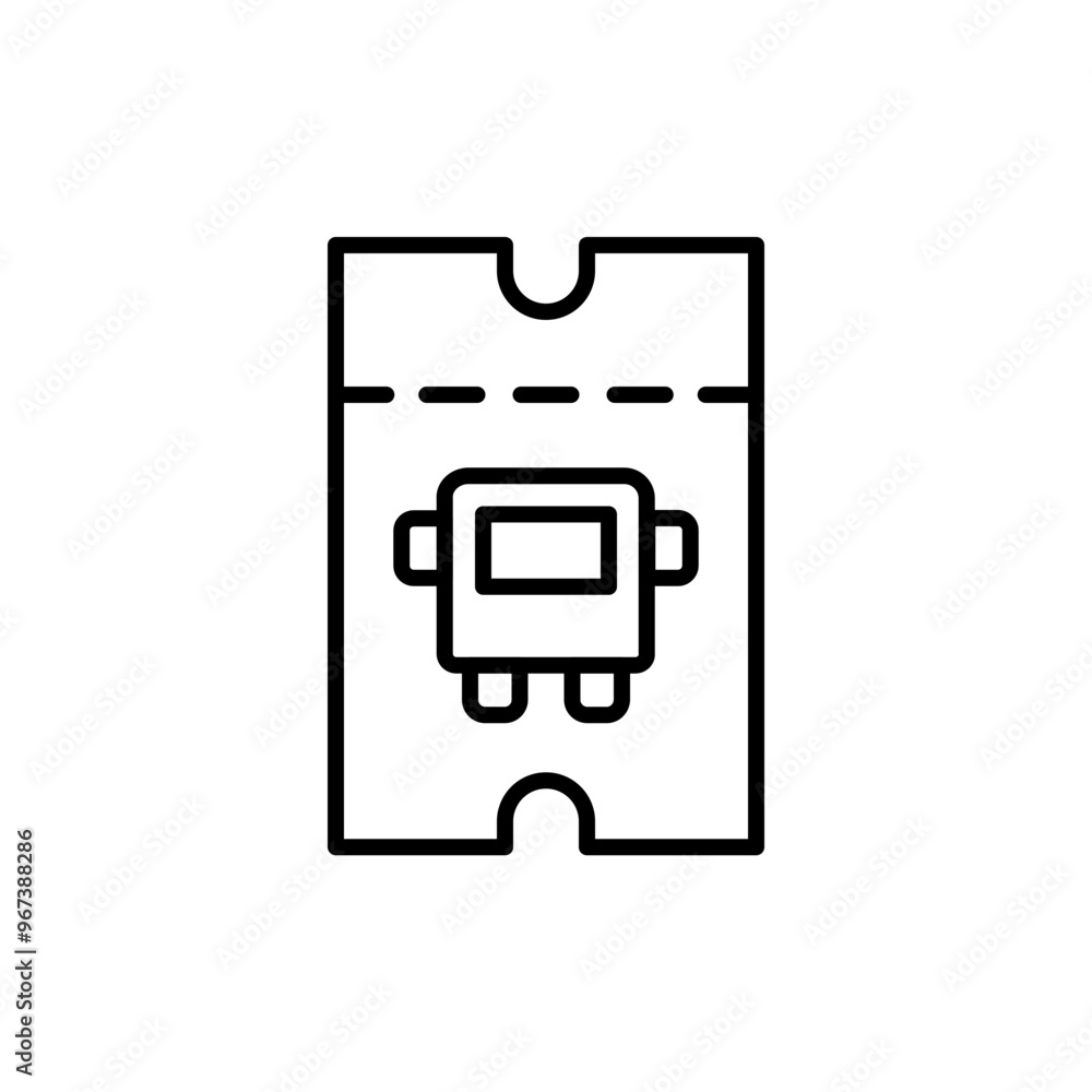 Bus ticket outline icons, minimalist vector illustration ,simple transparent graphic element .Isolated on white background Bus ticket outline icons, minimalist vector illustration ,simple transparent graphic element .Isolated on white background