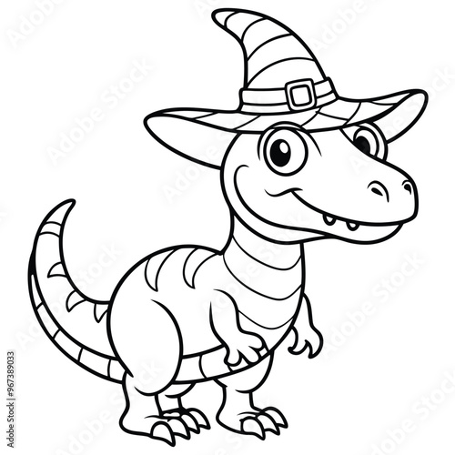 dinosaur coloring page Free vector book line art for kids