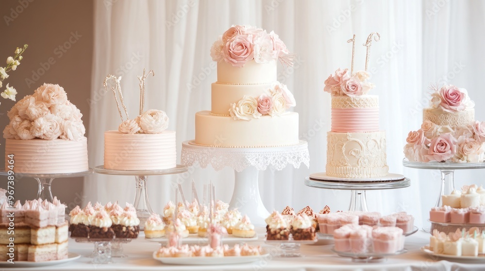 Elegant Wedding Cake Display Elegant Wedding Cake Display