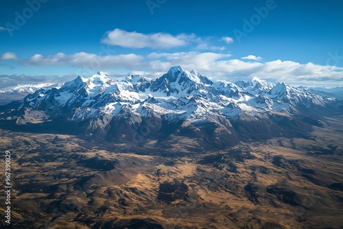 High rocks in mountain valley during sunrise. Natural summer landscape