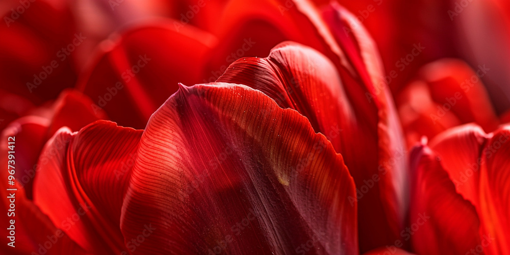 Bouquets of red tulips, a large number of red tulips on a red background, can be used as a gift Bouquets of red tulips, a large number of red tulips on a red background, can be used as a gift