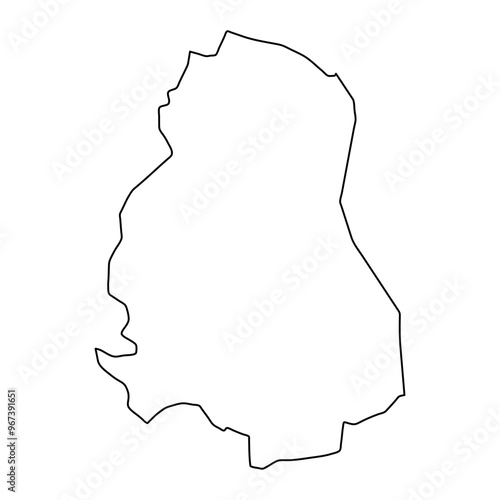 Tando Allahyar district map, administrative division of Pakistan. Vector illustration. photo