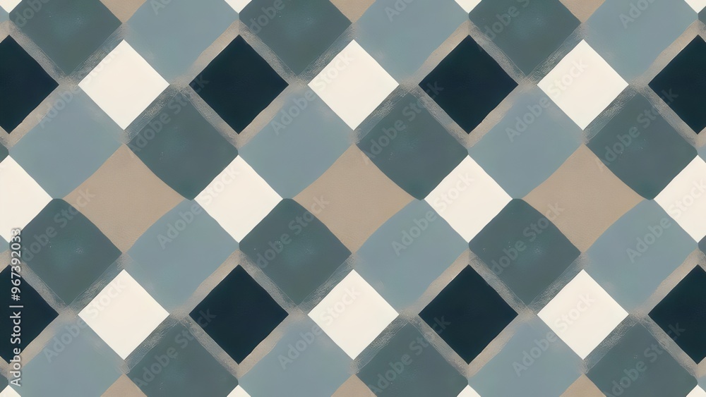 Seamless Geometric Pattern in Blue and Grey Seamless Geometric Pattern in Blue and Grey