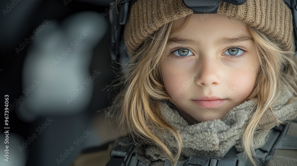 Portrait of a Young Girl with Determined Eyes Portrait of a Young Girl with Determined Eyes