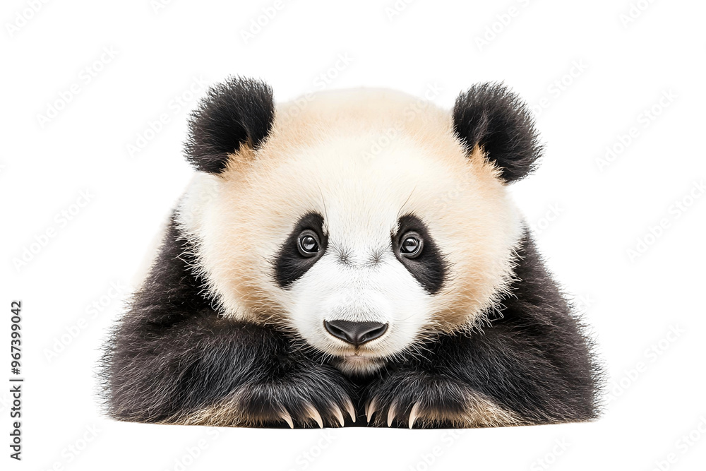close up of panda on transparent background close up of panda on transparent background