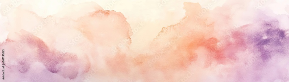 A soft watercolor background featuring delicate hues of pink, purple, and orange, perfect for design and artistic projects. A soft watercolor background featuring delicate hues of pink, purple, and orange, perfect for design and artistic projects.
