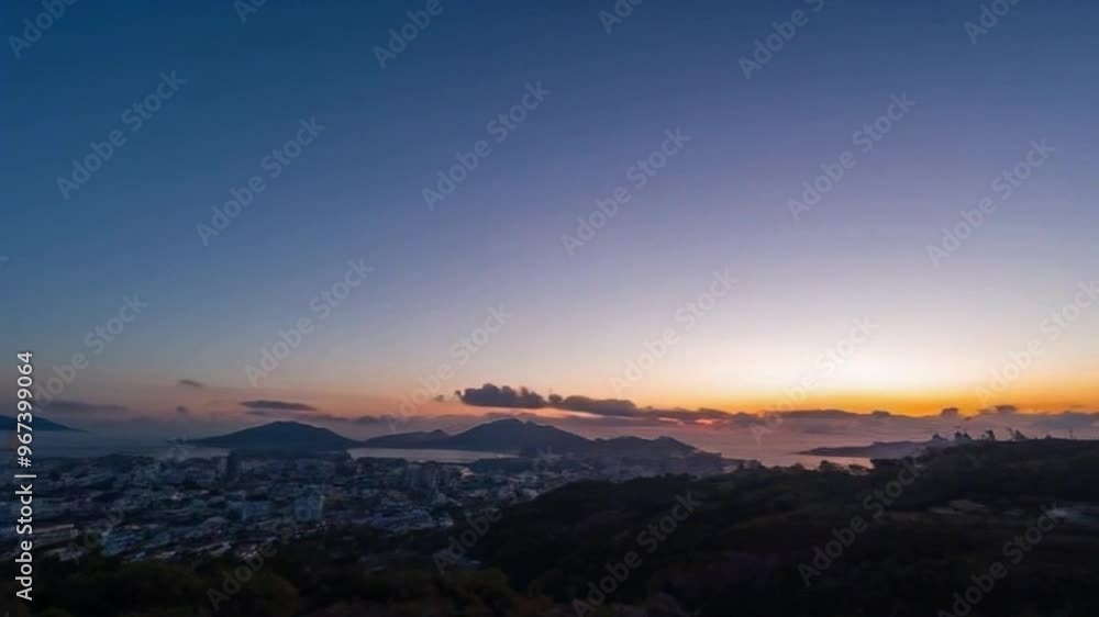Time lapse of sunset in coastal areas and in the city depicts the Magical Moment at the End of the Day Time lapse of sunset in coastal areas and in the city depicts the Magical Moment at the End of the Day