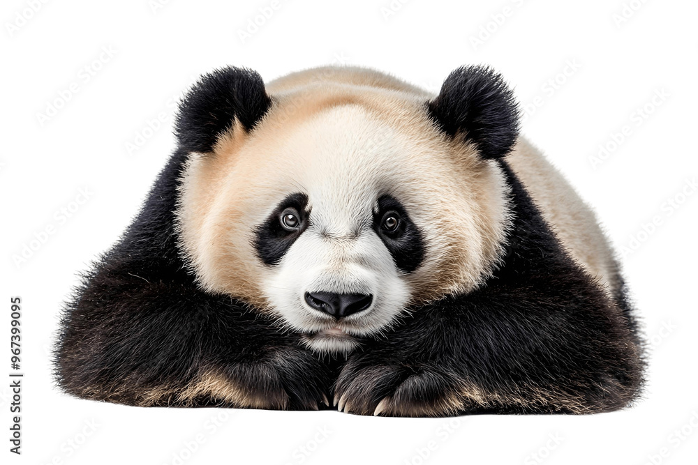 Fototapeta premium close up of panda on transparent background