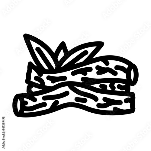 licorice root ayurvedic herb line icon vector. licorice root ayurvedic herb sign. isolated contour symbol black illustration