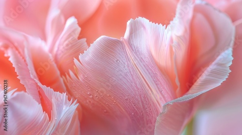 Close up Macro Shot of Lovely Pink Tulip