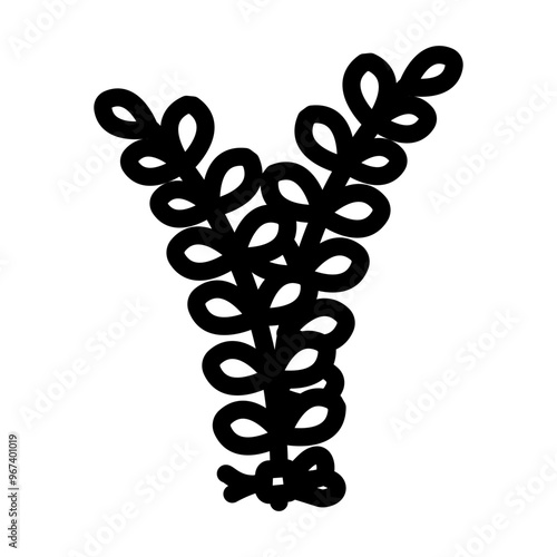 moringa leaves ayurvedic herb line icon vector. moringa leaves ayurvedic herb sign. isolated contour symbol black illustration