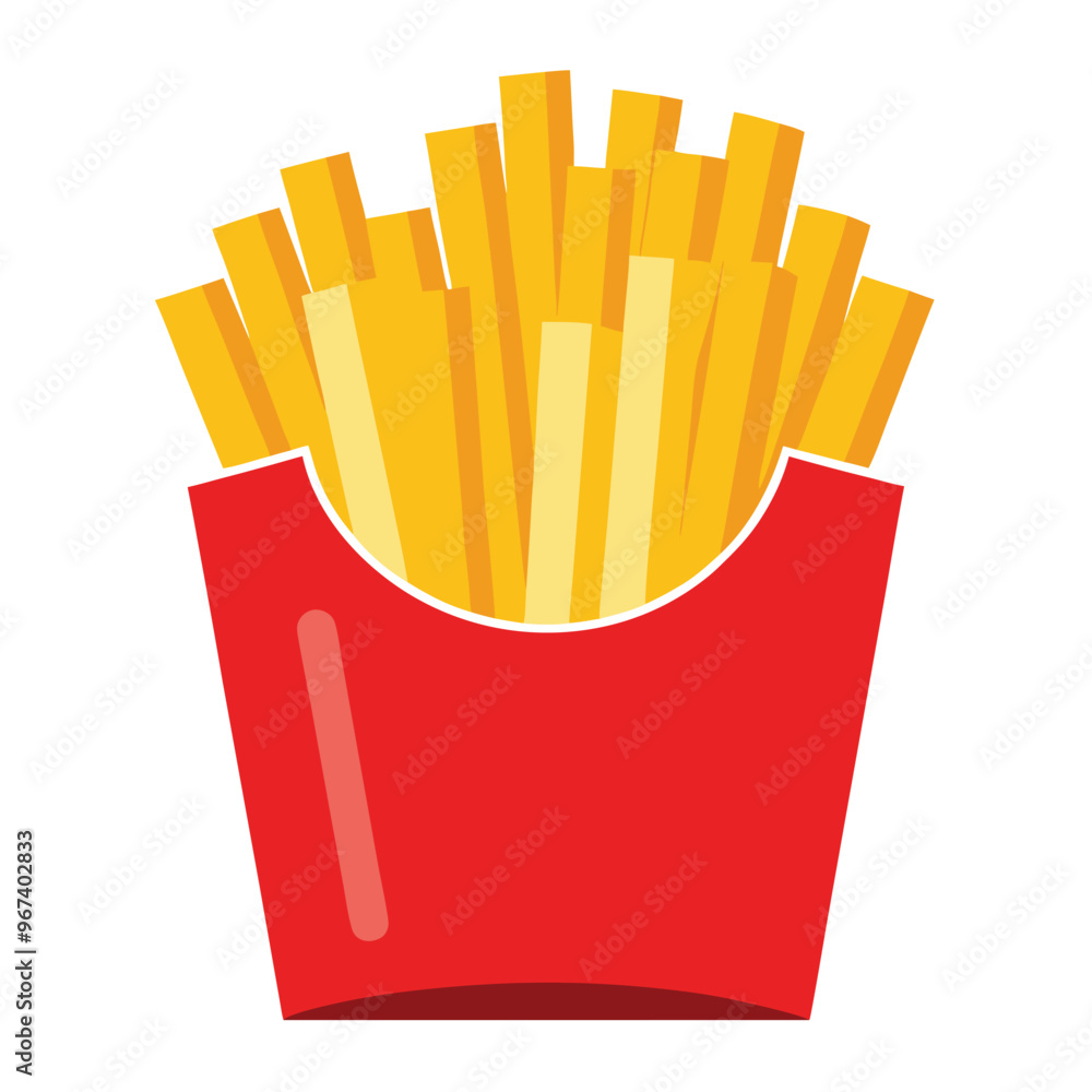 French Fries in Box Vector illustration PNG French Fries in Box Vector illustration PNG