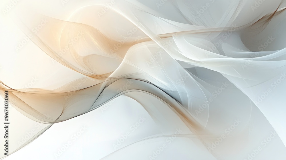 Obraz premium Abstract White and Beige Swirling Background