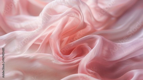 Close up of soft pink fabric for clothing adornment