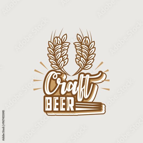 Craft Beer logo design template vector illustration