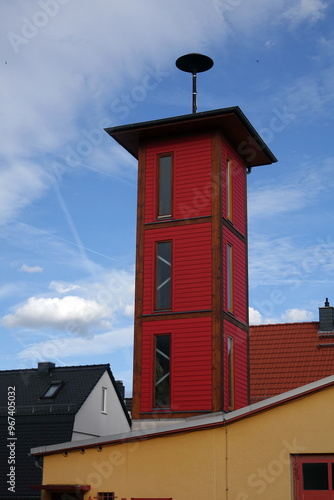 Schlauchturm des Feuerwehrhauses in Dietzenbach photo