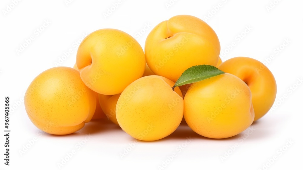 Fresh and ripe indian Jujube fruits on white isolated background. Neural network ai generated art Fresh and ripe indian Jujube fruits on white isolated background. Neural network ai generated art