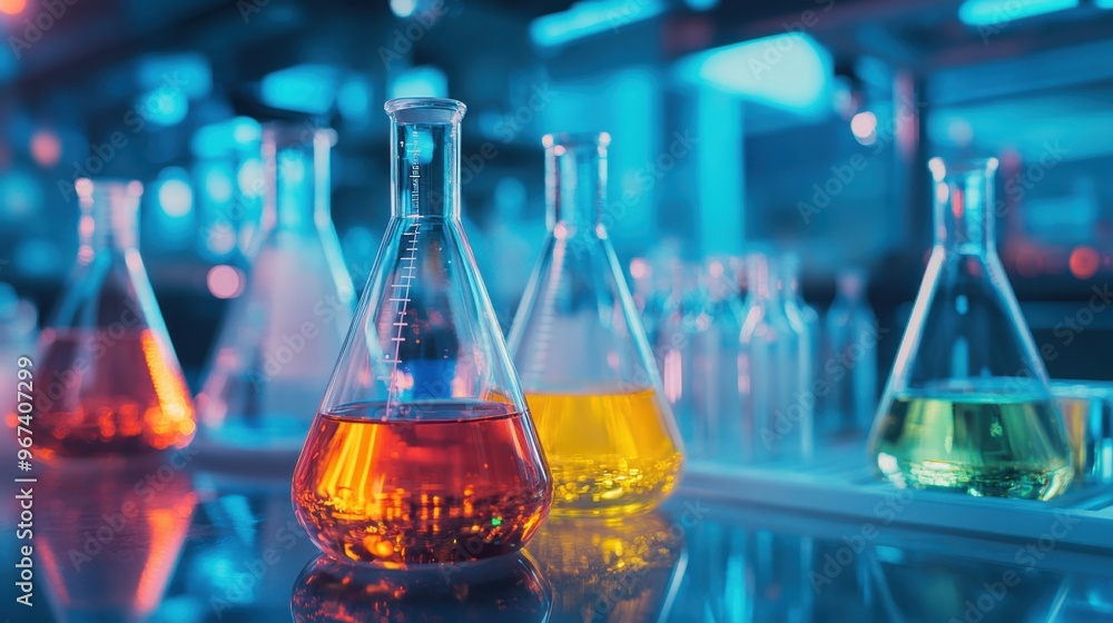 Advanced lab equipment in close-up, representing high-end scientific research in a luxury setting. Advanced lab equipment in close-up, representing high-end scientific research in a luxury setting.