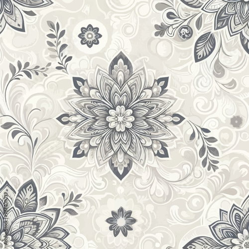 Wallpaper Mural seamless floral pattern Torontodigital.ca