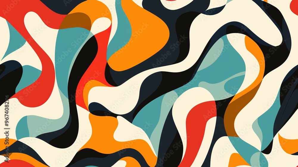 Naklejka premium modern art pattern wallpaper