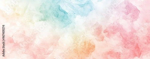A soft, colorful watercolor abstract background with gentle hues blending together for a serene visual effect.